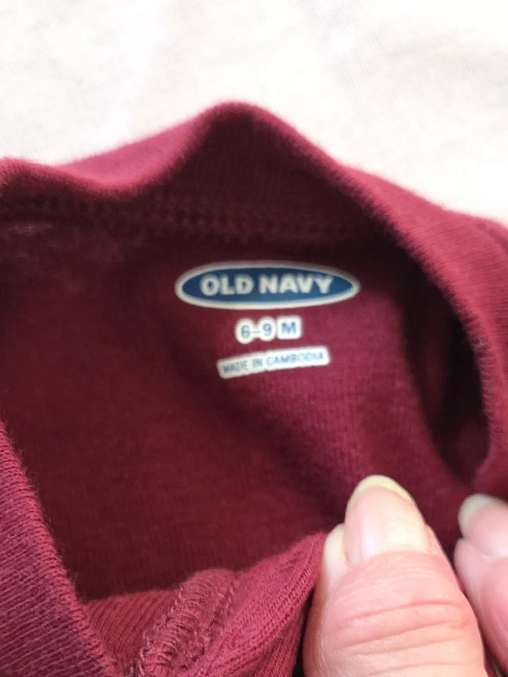 Old Navy Maroon Footed Zipper Pajamas
